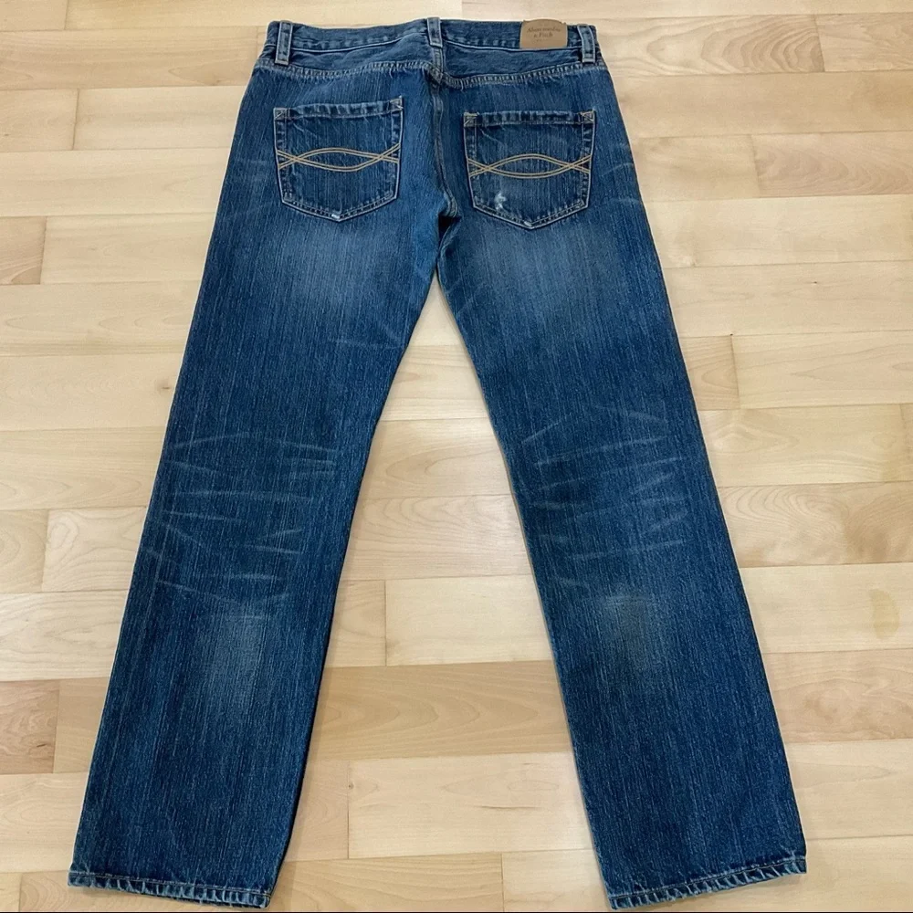 Abercrombie & Fitch Boyfriend Button Fly Straight Leg Jeans 25 - Picture 14 of 16